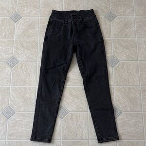 Fleece Lined Black Jeans